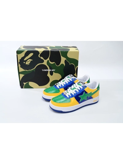POP  A Bathing Ape Bape Sta Low Black Yellow Green Orchid 1180 191 004 02