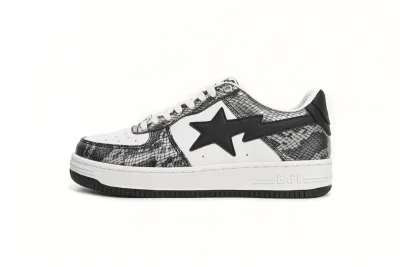 POP  A Bathing Ape Bape Sta Low Black Black Snake Skin 1180 191 009 01