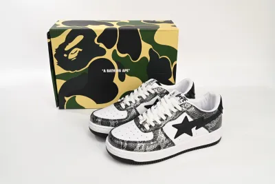 POP  A Bathing Ape Bape Sta Low Black Black Snake Skin 1180 191 009 02