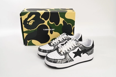 POP  A Bathing Ape Bape Sta Low Black Black Snake Skin 1180 191 009 02