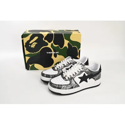 PKGoden Special Sale A Bathing Ape Bape Sta Low Black Black Snake Skin 1180 191 009 02