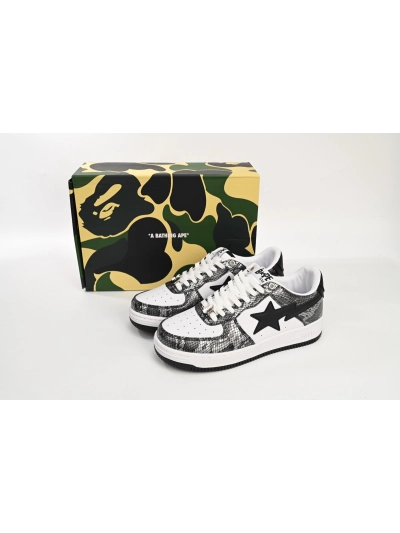 POP  A Bathing Ape Bape Sta Low Black Black Snake Skin 1180 191 009 02