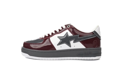 POP  A Bathing Ape Bape Sta Nostalgic Burgundy Grey 1180-191-0096 01