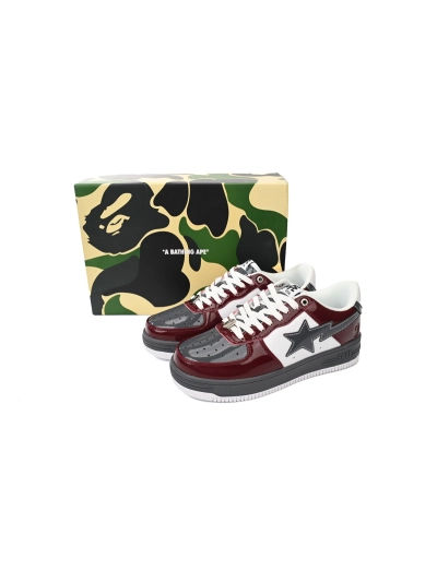 POP  A Bathing Ape Bape Sta Nostalgic Burgundy Grey 1180-191-0096 02