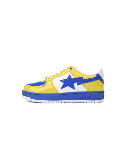 POP  A Bathing Ape Bape Sta Low White Baolan Yellow 1180-191-006 01