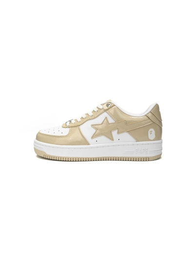 POP  A Bathing Ape Bape Sta Low Brown White Mirror Surface 1170-191-022 01