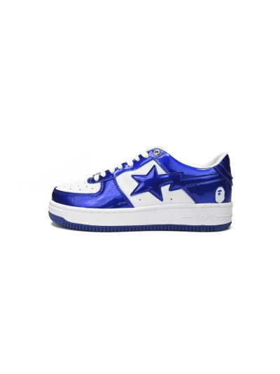 POP  A Bathing Ape Bape Sta Low Blue and White Mirror Finish 1170-191-022 01