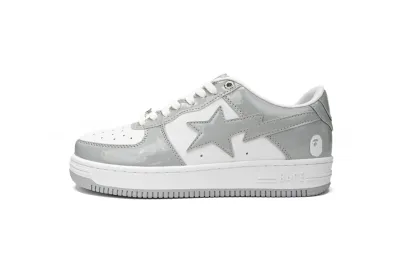 POP  A Bathing Ape Bape Sta Low White Grey Rao Noodles 1170-191-021 01