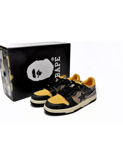 PKGoden   A Bathing Ape Bape SK8 Sta Vintage Black Yellow 1120-291-021 02