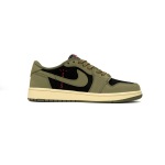 Travis Scott x Air Jordan 1 Low OG "Black Olive"  DM7866-002, Replica Shoes