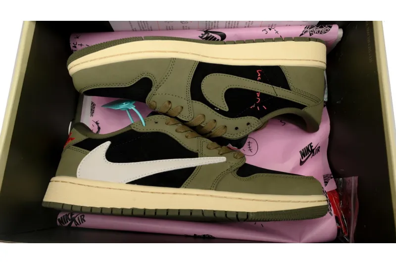 POP  Travis Scott x Air Jordan 1 Low OG "Black Olive"  DM7866-002