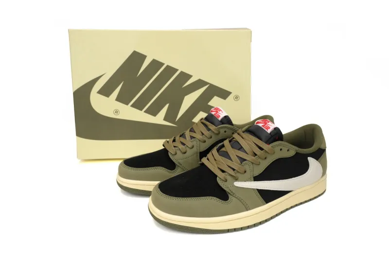 POP  Travis Scott x Air Jordan 1 Low OG "Black Olive"  DM7866-002