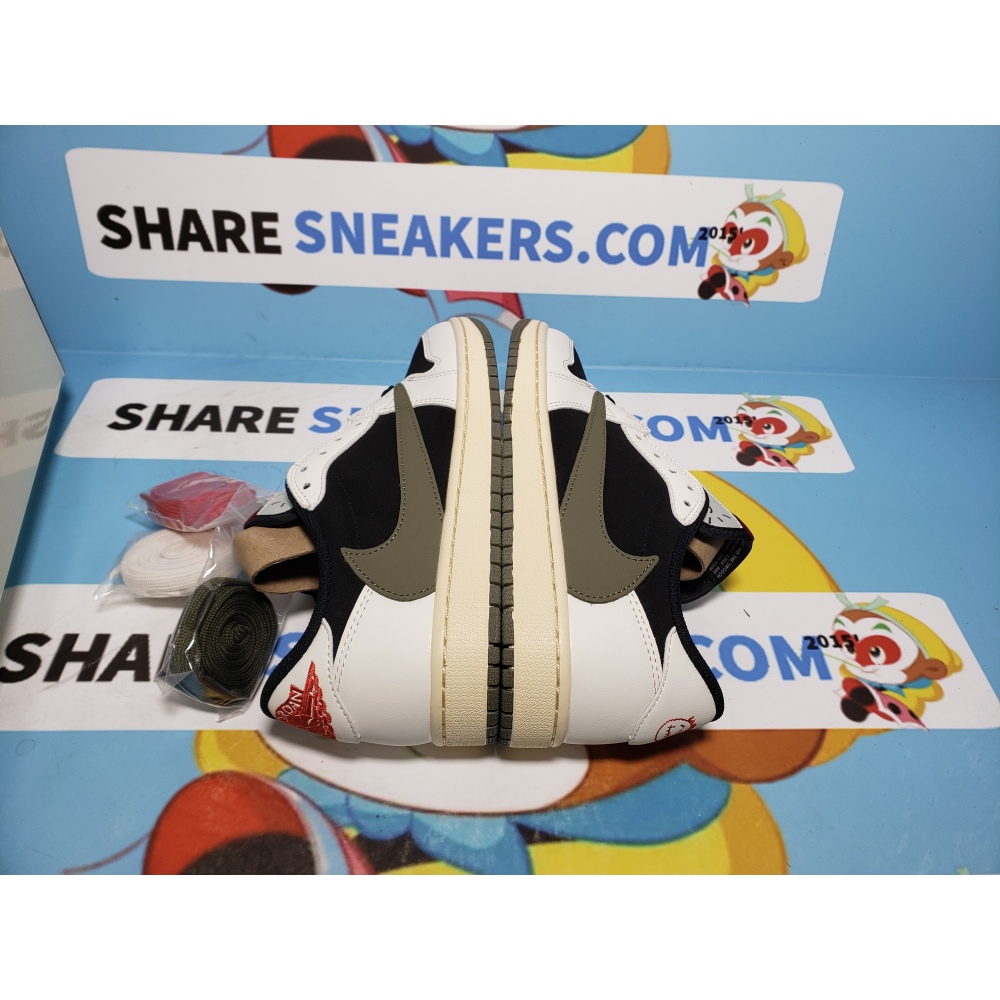  【69$ with free shipping】   Travis Scott x Air Jordan 1 Low OG Olive, DZ4137-106