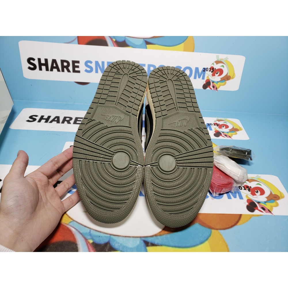  【69$ with free shipping】   Travis Scott x Air Jordan 1 Low OG Olive, DZ4137-106