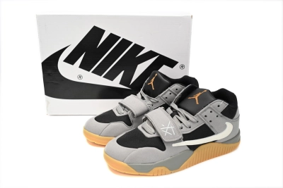 POP  {30$ OFF, Litmited Time}  Travis Scott x Jordan Cut The Check Nice Kicks Black Gray Brown FZ8117-104 01