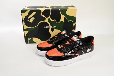 POP  A Bathing Bapesta Sk8 Sta Low Mad Shark Black Orange,  1H30191005-BLK 01