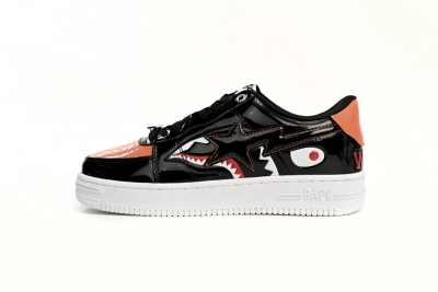 POP  A Bathing Bapesta Sk8 Sta Low Mad Shark Black Orange,  1H30191005-BLK 02