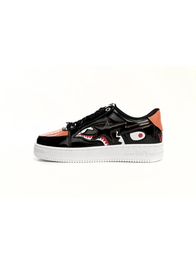 POP  A Bathing Bapesta Sk8 Sta Low Mad Shark Black Orange,  1H30191005-BLK 02