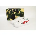 PKGoden  A Bathing Ape Bape Sta Low Shark White,  1H30-191-012-WHT