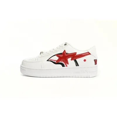 PKGoden  A Bathing Ape Bape Sta Low Shark White,  1H30-191-012-WHT 02