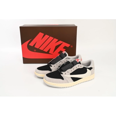  Jordan 1 Low Travis Scott White Grey Low Gang, DM7866-010, Replica Shoes 01