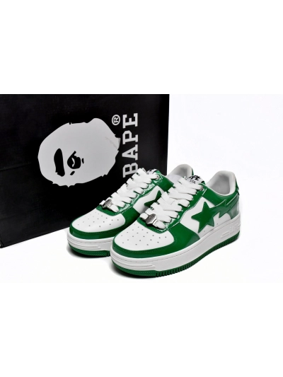 PKGoden  Bapesta Sk8 Sta Patent Leather Green White 1G70-109-0015 02