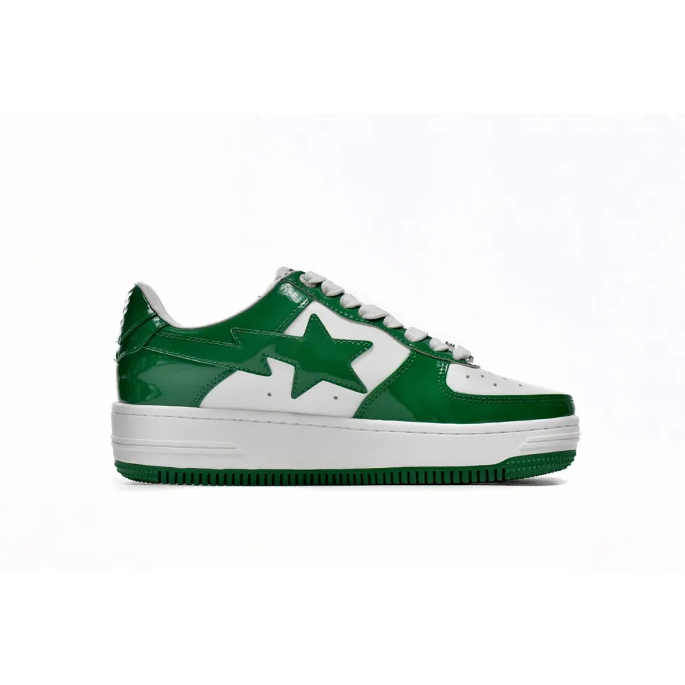 PKGoden  |  Bapesta Sk8 Sta Patent Leather Green White 1G70-109-0015