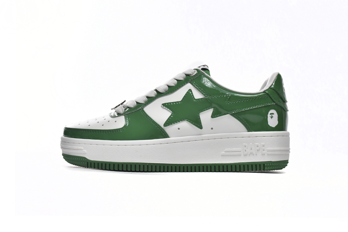 PKGoden  |  Bapesta Sk8 Sta Patent Leather Green White 1G70-109-0015