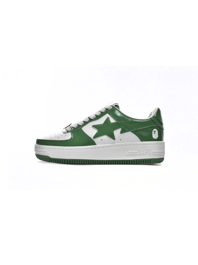 PKGoden  Bapesta Sk8 Sta Patent Leather Green White 1G70-109-0015 01