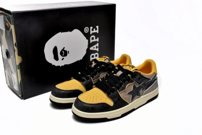 PKGoden   |  Bapesta Sk8 Sta Low Make old Black and Yellow 1120-291-021 01
