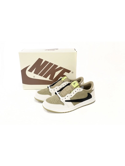 PKGoden Jordan 1 Retro Low Golf Travis Scott Neutral Olive, FZ3124-200 02