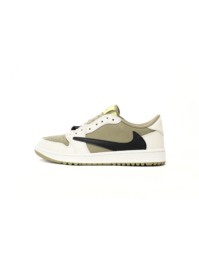 PKGoden Jordan 1 Retro Low Golf Travis Scott Neutral Olive, FZ3124-200 01