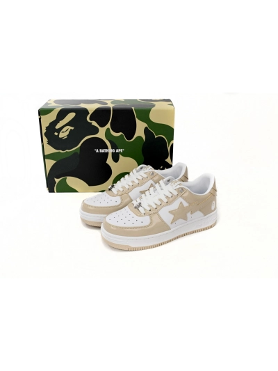 POP  A Bathing Bapesta White Brown Mirror Surface 01