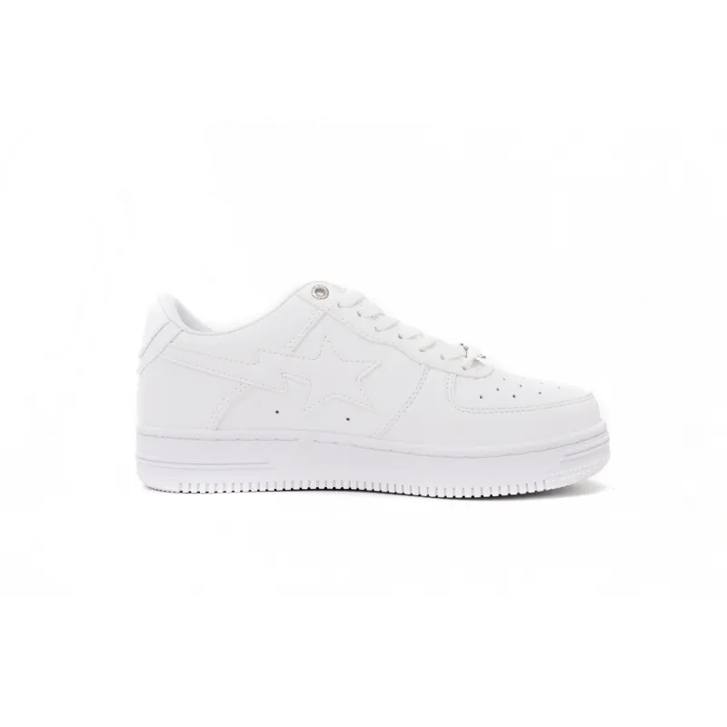  GET {20$ OFF, Litmited Time}  A Bathing Bapesta Sta Low M2 White Leather