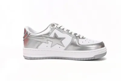 POP  A Bathing Bapesta Sk8 Sta Low Silver 02