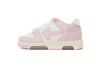 PKGoden OFF-WHITE Out Of Office OOO Low Tops White Light Pink