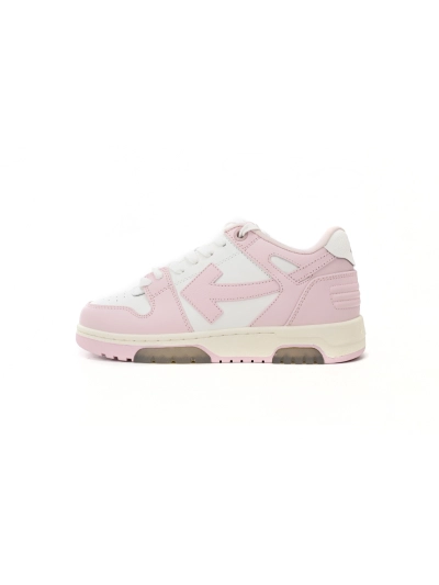 PKGoden OFF-WHITE Out Of Office OOO Low Tops White Light Pink 01