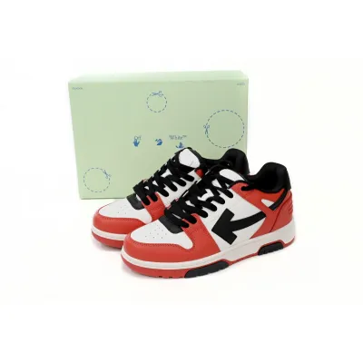 PKGoden  OFF-WHITE Out Of Office OOO Low Tops Black White Red 01