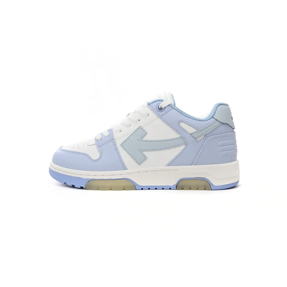 PKGoden  OFF-WHITE OOO Low Out Of Office Calf Leather White Light Blue