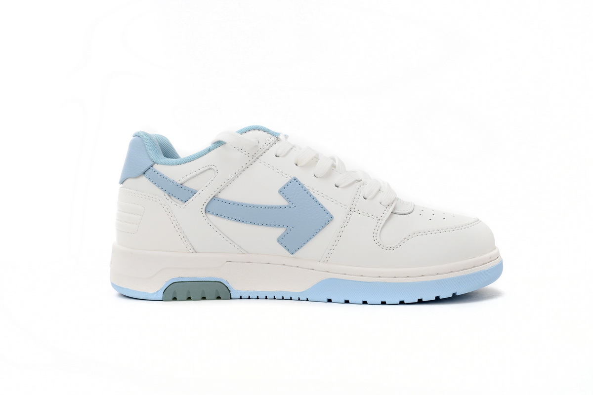 PKGoden OFF-WHITE Out Of Office OOO 30 MM Low Tops White Light Blue