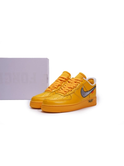 PKGoden Air Force 1 Low OFF-WHITE University Gold Metallic Silver, DD1876-700 02
