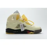 PK God Jordan 5 Retro OFF-WHITE Sail，DH8565-100 the best replica sneaker 
