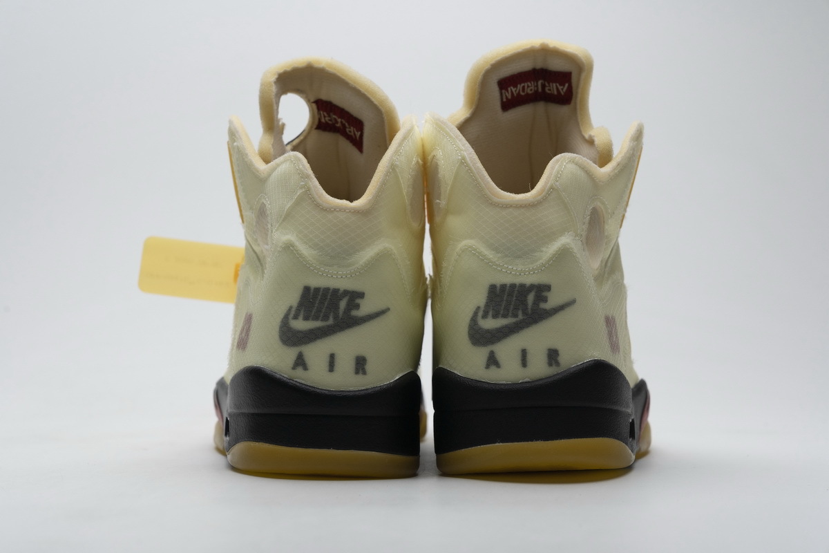PK God Jordan 5 Retro OFF-WHITE Sail，DH8565-100 the best replica sneaker 