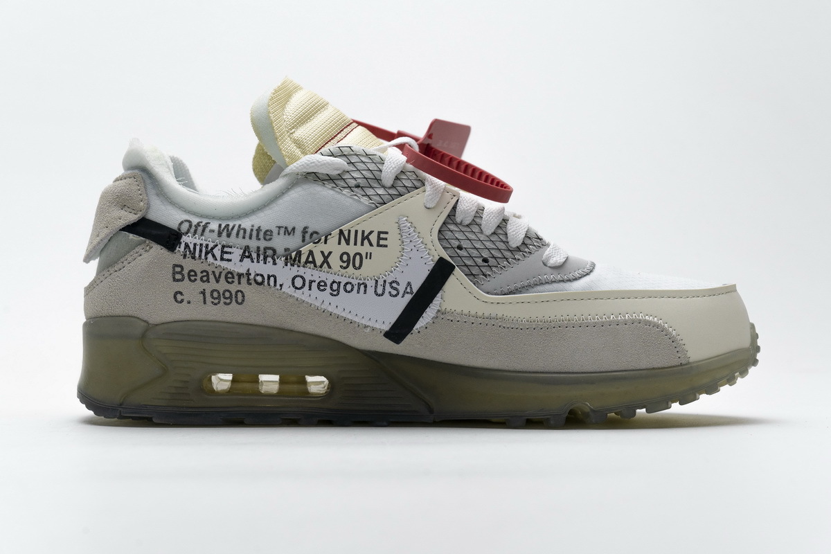  PK God Air Max 90 OFF-WHITE, AA7293-100 the best replica sneaker 
