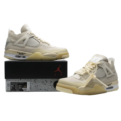 PKGoden  Jordan 4 Retro Off-White Sail (W), CV9388-100 01