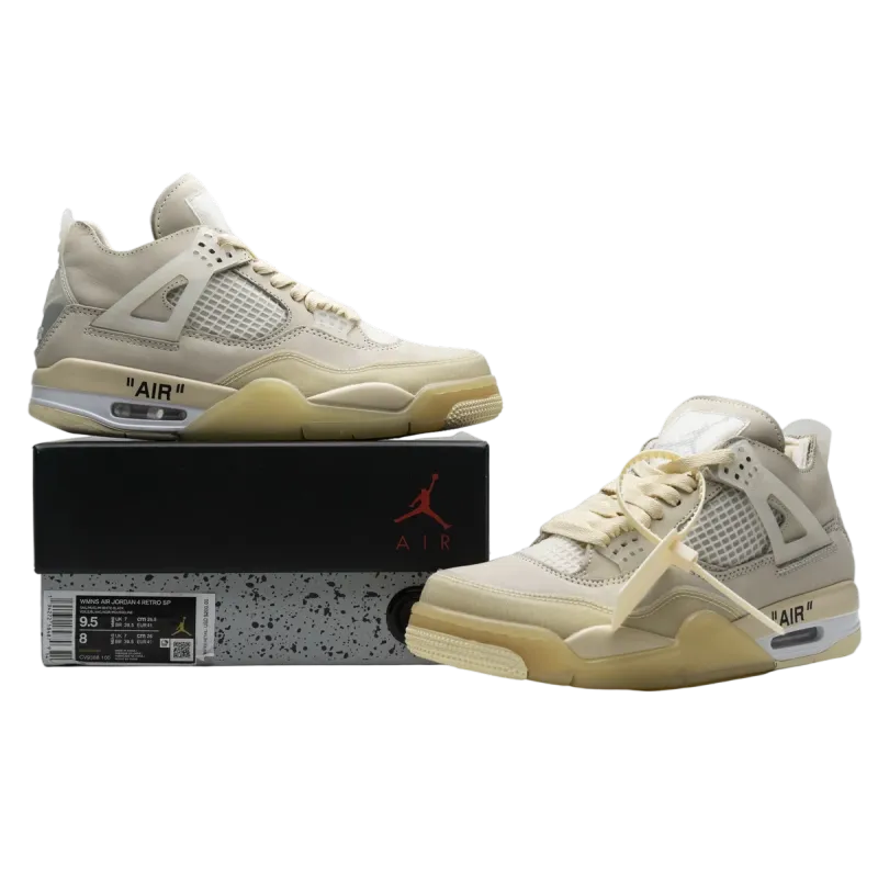 PKGoden  Jordan 4 Retro Off-White Sail (W), CV9388-100