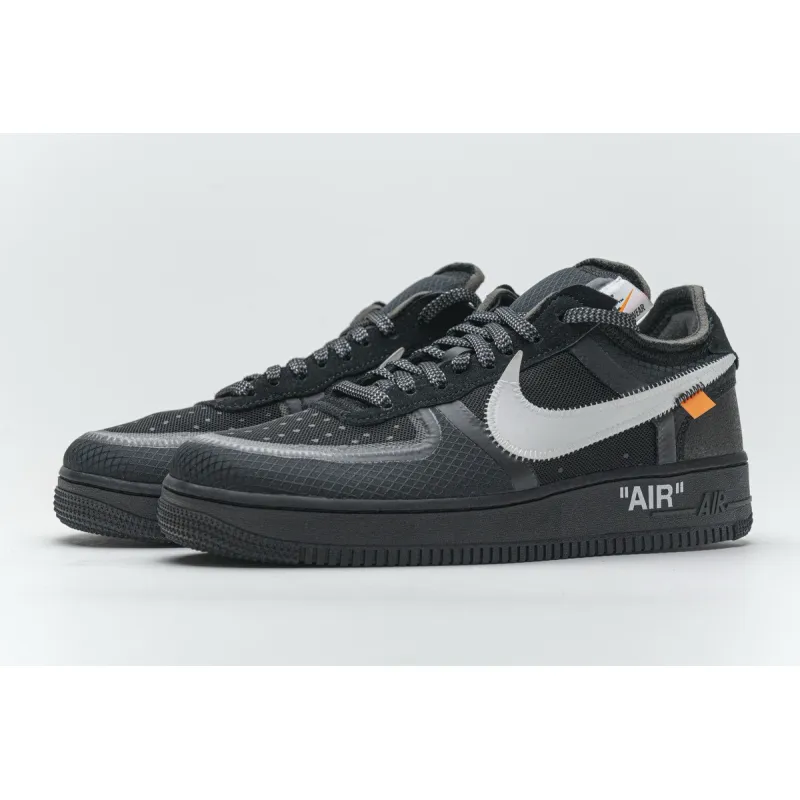 PK God Air Force 1 Low Off-White Black White, AO4606-001 the best replica sneaker 