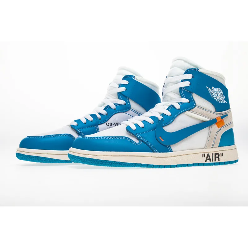 PK God Jordan 1 Retro High Off-White University Blue, AQ0818-148 the best replica sneaker 