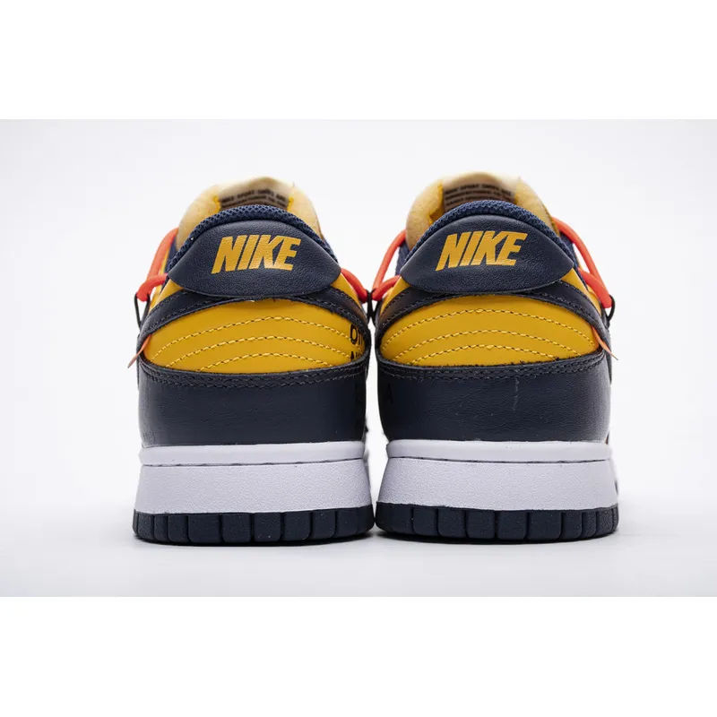 PK God Dunk Low Off-White University Gold Midnight Navy, CT0856-700 the best replica sneaker 