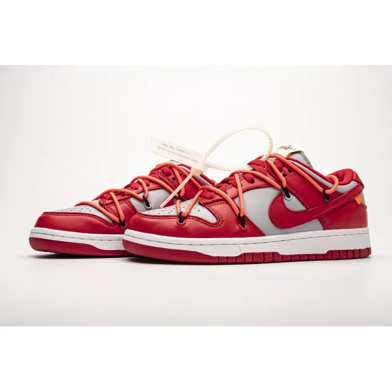 PK God Dunk Low Off-White University Red, CT0856-600 the best replica sneaker 